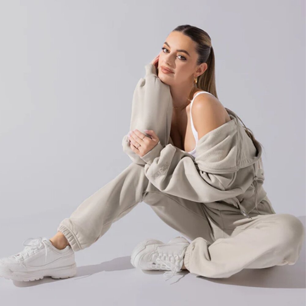 POPFLEX Cloud Rollover Sweatpant - Seashell